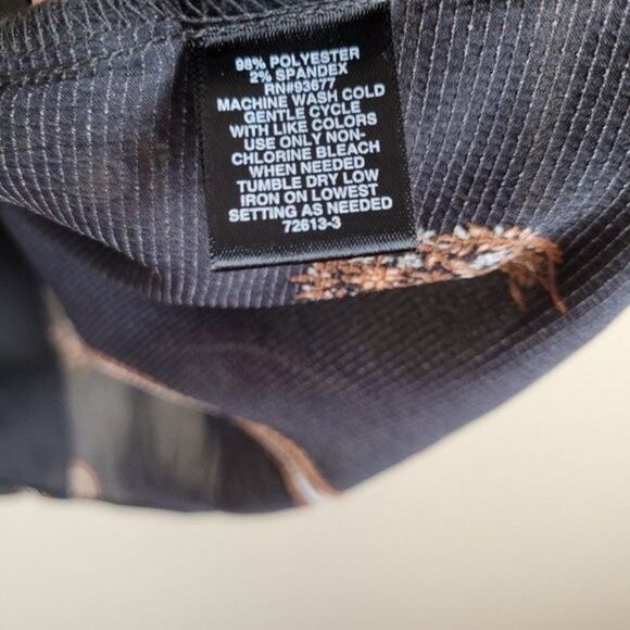 Ryegrass Black Sleeveless Blouse Paisley Print Back Scarf Tie Neck Size 2X NWT - Picture 10 of 11